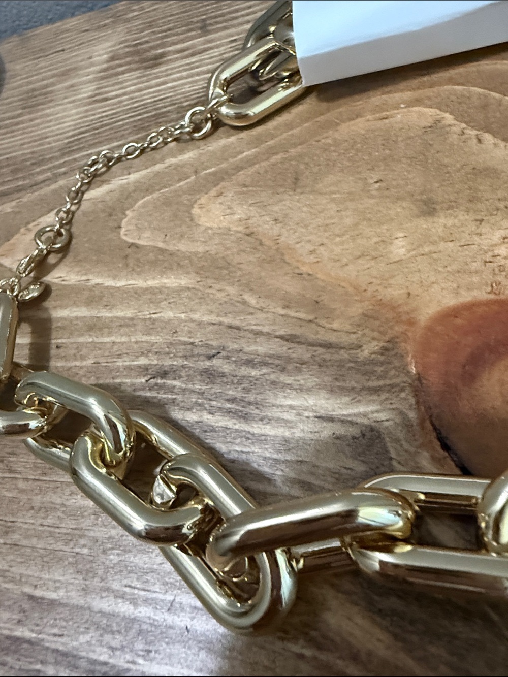 J.Crew gold-tone chunky chain necklace; NEW! - Picture 3 of 9